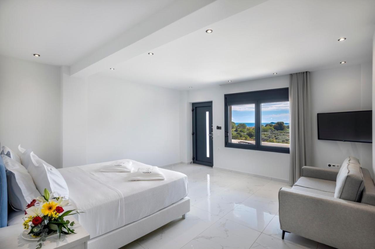 Toska Tower Lejlighedshotel Chrisi Ammoudia Eksteriør billede
